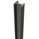 Poteau Easyclip plast. gris 7016 H 1.30m