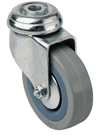 Roulette pivotante à blocage profilé aluminium – D100 – 110kg - elcom shop