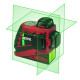 Laser automatique 3D 4 equerrages vert