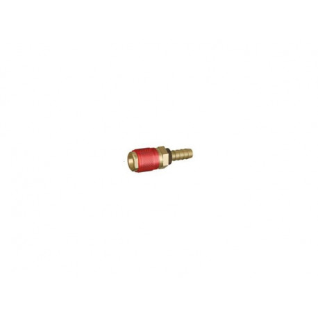 Raccord rapide + douille interne D6mm rouge