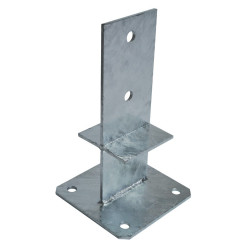 Pied de poteau en âme avec platine 230