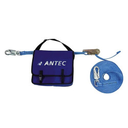 Ligne de vie sangle 20m+2 anneaux sangles