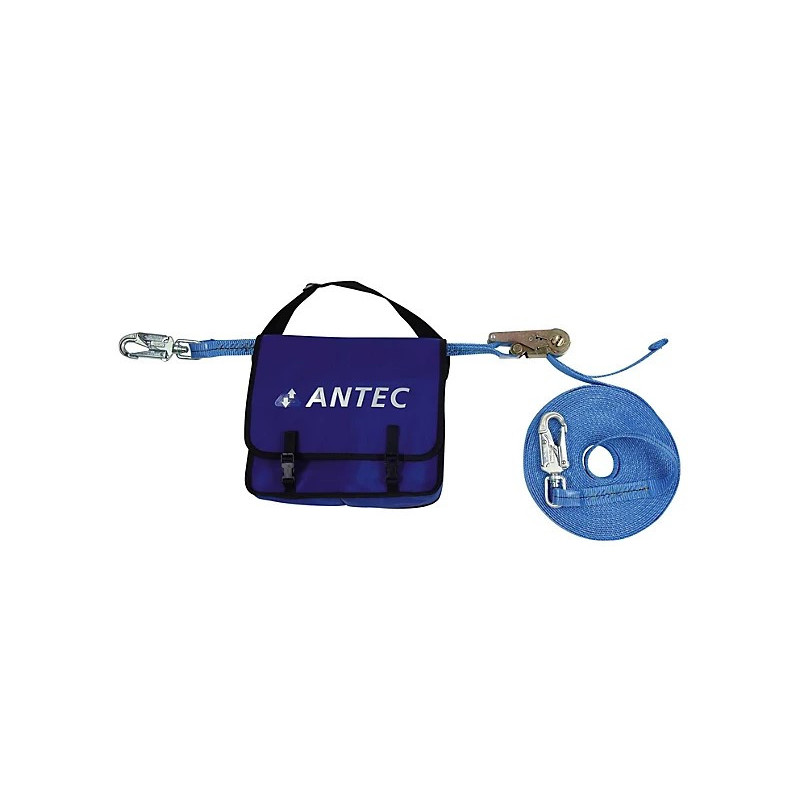 Ligne de vie sangle 20m+2 anneaux sangles