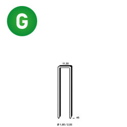 Agrafes Q-45 galva résinées bte 7500