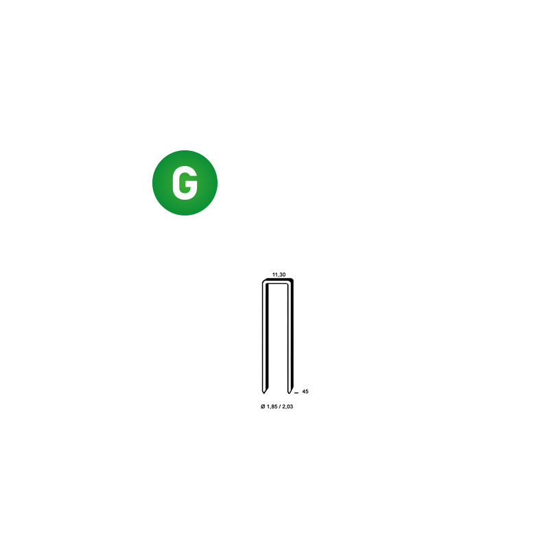 Agrafes Q-45 galva résinées bte 7500