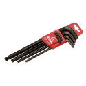 Jeu 9 cles male hex long spher grise cvr