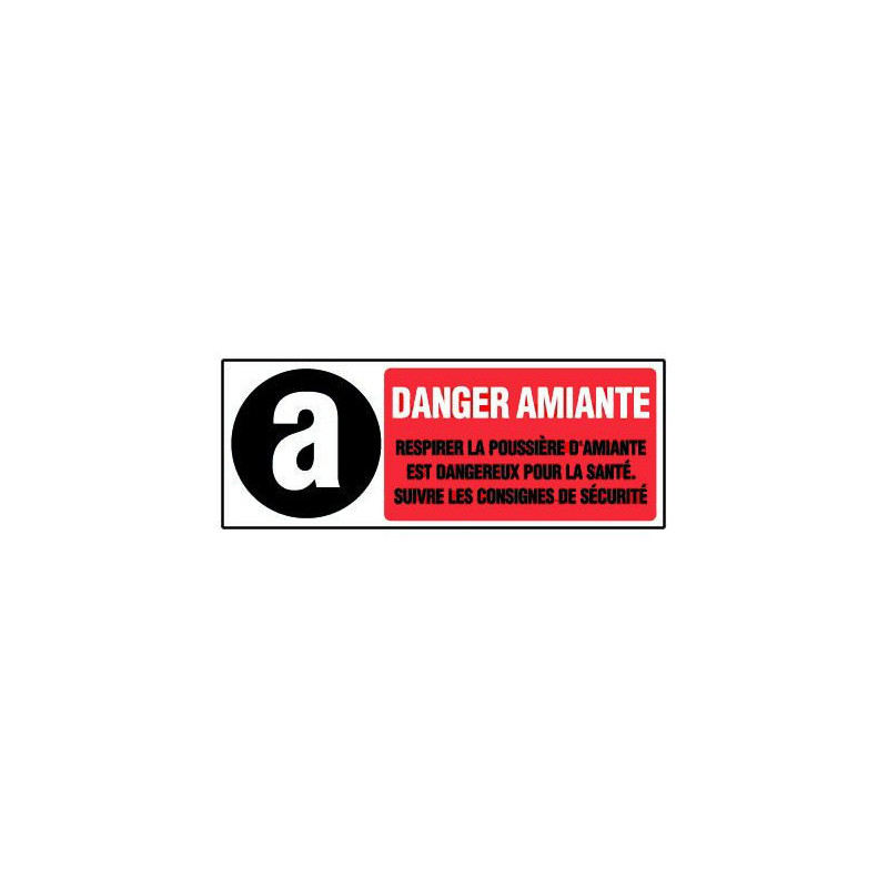 Panneau danger amiante