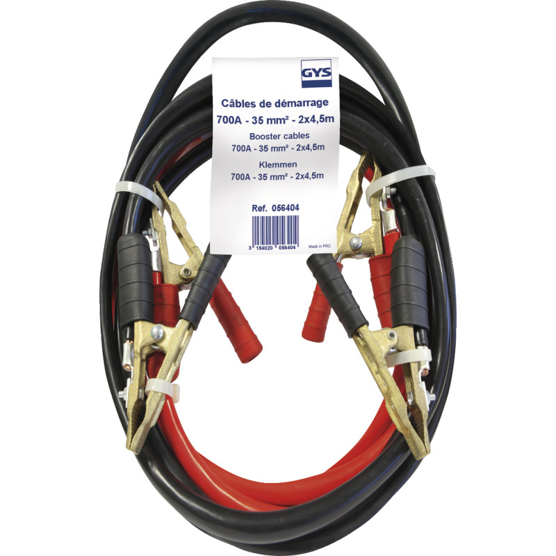 Cable de demarrage 700A 2x4.5m 35mm2