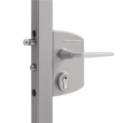 Serrure portail battant avec coffre en aluminium
