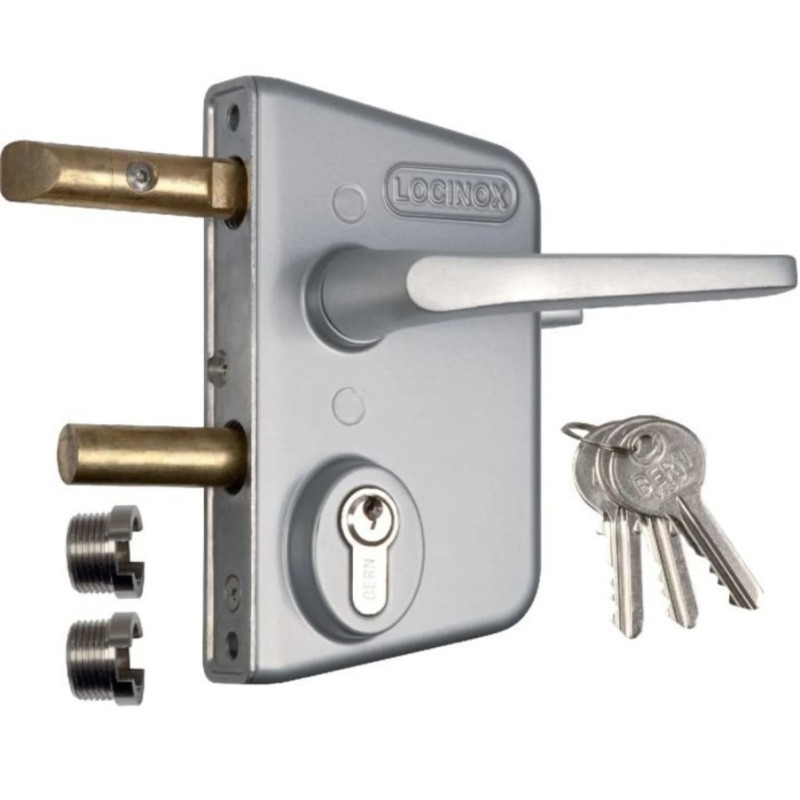 Serrure pour portail battant gamme aluminium