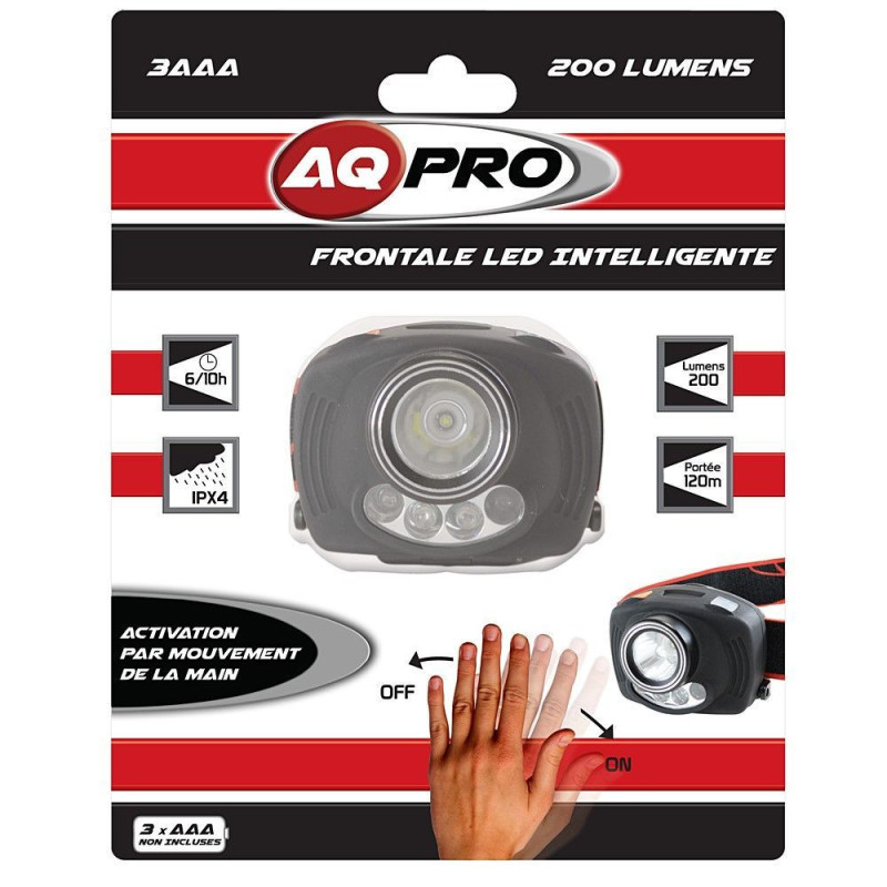 Lampe frontale led CREE XP-E à detecteur