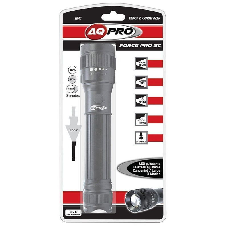 Torche alu Force PRO LED 180 lumens