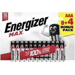 Pile 1.5V blister de 8+4 Gratuit AAA/LR03 MAX