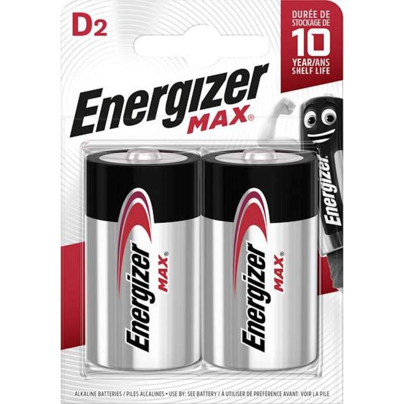 Pile 1.5V blister de 2 LR20 MAX