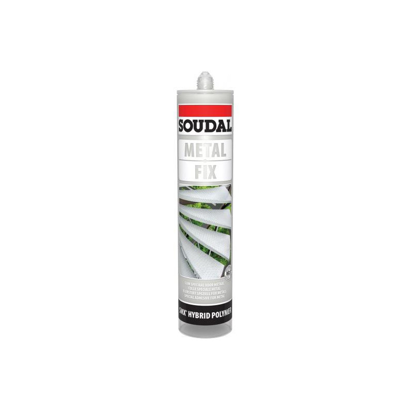 Cartouche Mastic Colle METAL FIX Gris 290ml SOUDAL
