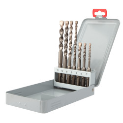 Coffret 7 forets beton Twister 2 taillants SDS+