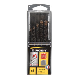 Coffret 5 forets Optima3 beton 3 taillants
