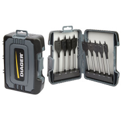 Coffret 9 meches bois plate