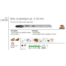 Etui 5 lame scie sauteuse bois LSS 100mm