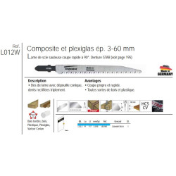Etui 5 lame scie sauteuse composite LSS 117mm