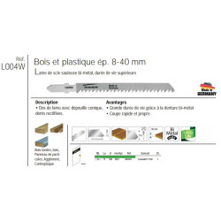 Etui 5 lame scie sauteuse contreplaque LSS 100mm