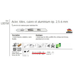 Etui 5 lame scie sauteuse bimetal flex LSS 76mm