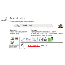 Etui 5 lame scie sauteuse bimetal flex LSS 132mm