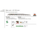 Etui 5 lames scie sabre bois vert 240mm