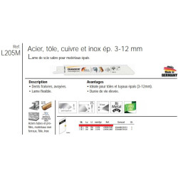 Etui 5 lames scie sabre bimetal flex 280mm