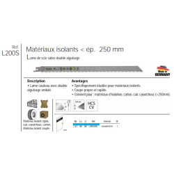 Etui 2 lames scie sabre materiaux isolation 300mm