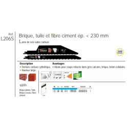Etui 1 lames scie sabre dent carbure brique 400mm