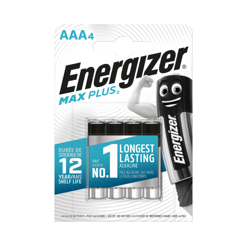 Pile 1.5V blister de 4 AAA/LR03 MAX PLUS