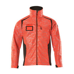 Veste softshell effet réfléchissant rouge/gris TM