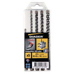 Coffret booster plus SDS+ 5 pièces
