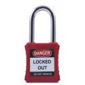 Cadenas LOTO SF40 rouge anse acier longue