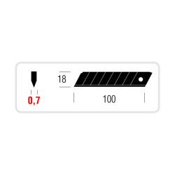 Etui 10 lame cutter black blade 18mm