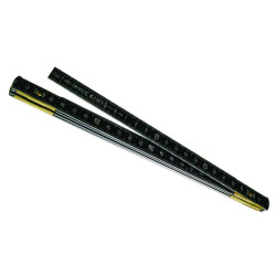 Mesure pliante duraluminium noir 1m