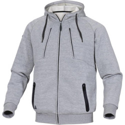 Veste sweat molleton ANZIO gris TM