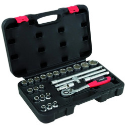 Coffret de douilles 6 pans 1/2 25pcs Talabot"