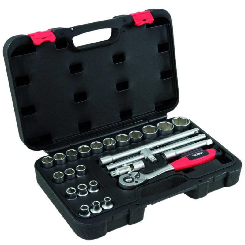 Coffret de douilles 6 pans 1/2 25pcs Talabot"