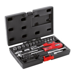 Coffret de douilles 6 pans 1/4 40pcs Talabot"