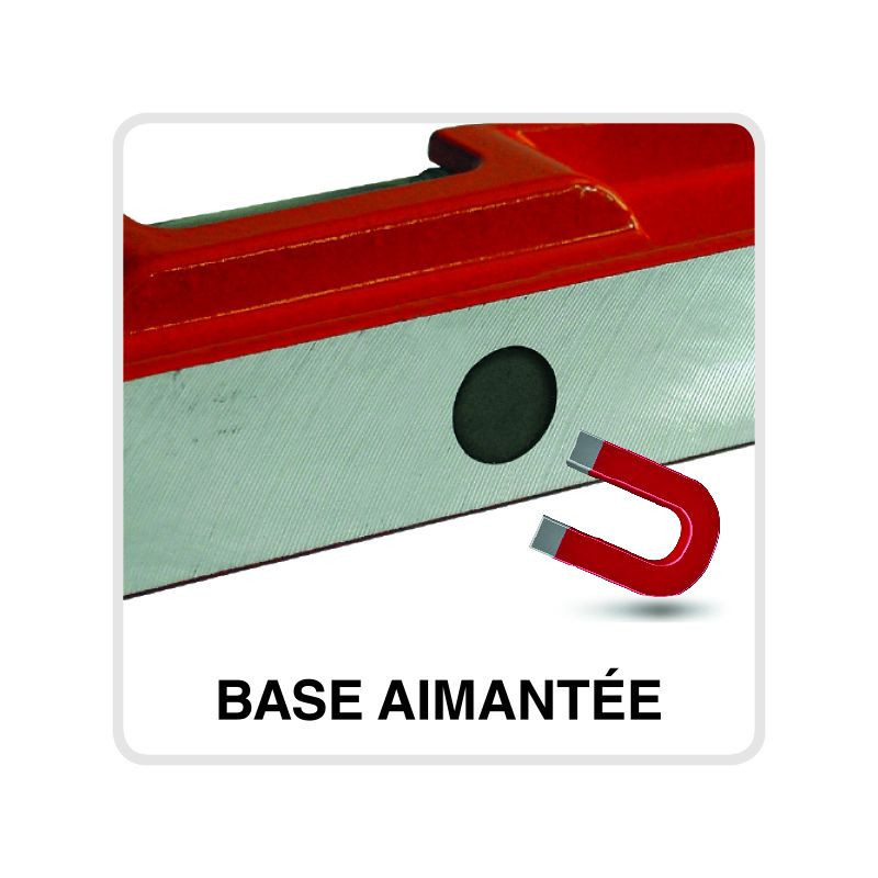 Niveau trapèze base magnétique aluminium 30cm