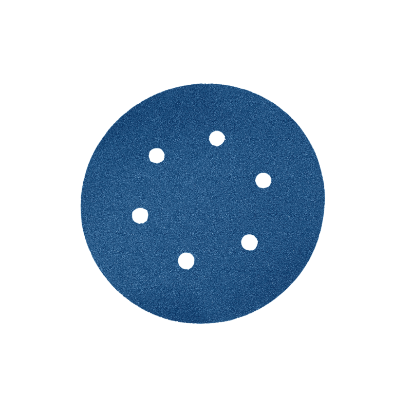 Disque Velcro bleu D150 6 trous