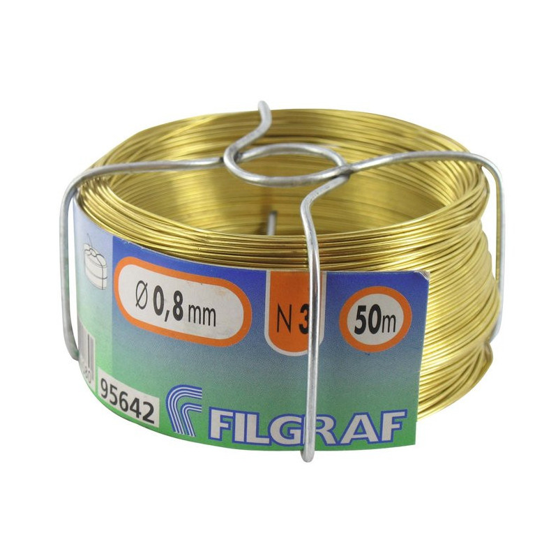 Fil attache BOB no3 0,8x50m  laiton