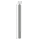 Poteau béton cloture ton pierre 12x12xH2.50m