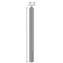 Poteau béton cloture ton pierre 12x12xH2.50m