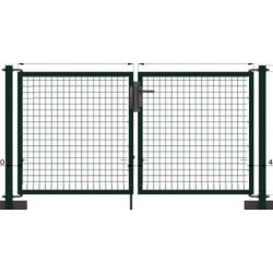 Portail pivot. F grillagé 50x50 vert 3.00mxH1.75m