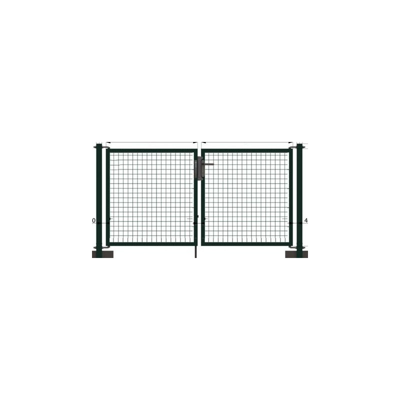 Portail pivot. F grillagé 50x50 vert 3.00mxH1.75m