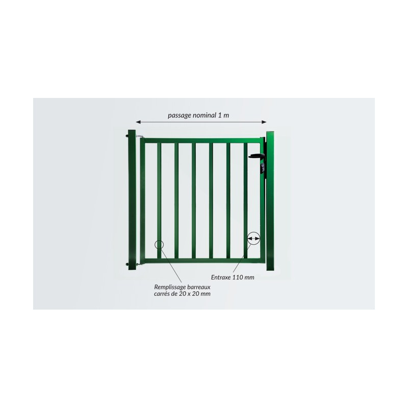 Portillon PYLA vert H 1.20m