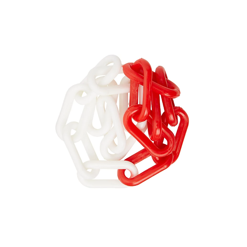 Chaine plastique Rouge/Blanche